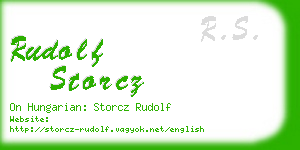 rudolf storcz business card